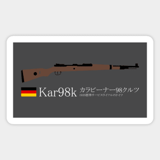 Kar98k Karabiner 98 kurz 1935 German standard service rifle historical German weapon white in Japanese. カラビーナー98クルツ 1935標準サービスライフルのドイツ Magnet